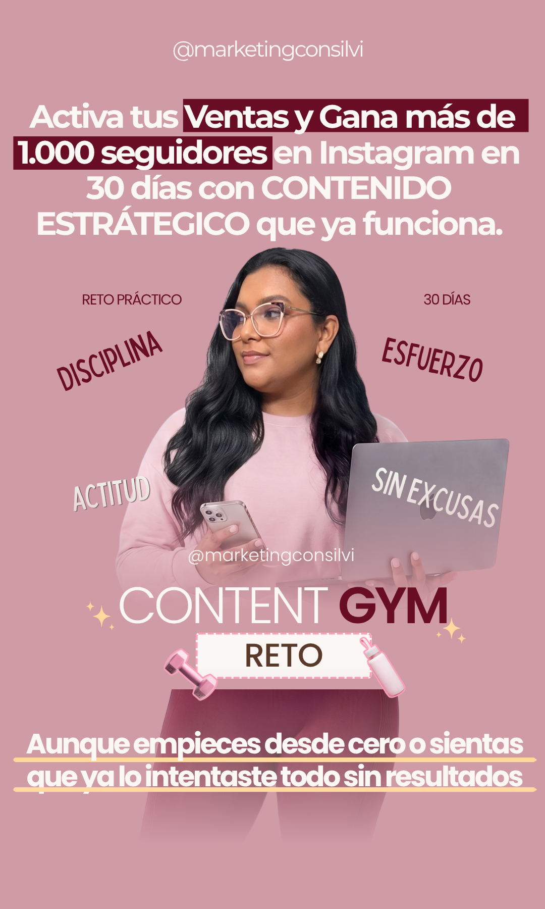 Reto Content Gym: Activa tus ventas y gana más de 1.000 seguidores en Instagram en 30 días con contenido estratégico